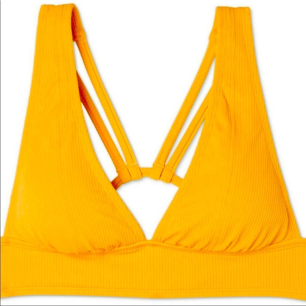 Xhilaration Yellow Bikini Triangle Top